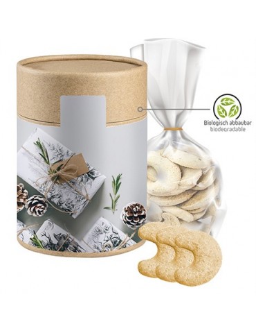 Vanillekipferl, ca. 100g, Beutel in biologisch abbaubare Eco Pappdose Maxi