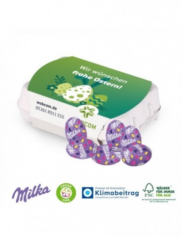 Schoko-Eier 12er-Set mit Milka Alpenmilch-Eier