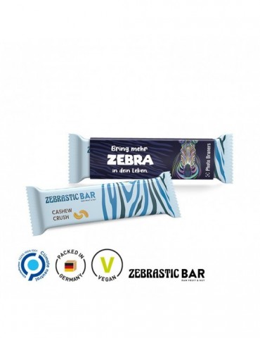 Zebrastic Bar Karton Cashew Crush im Werbeschuber