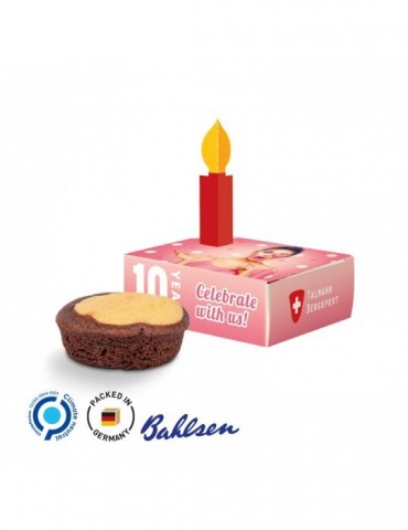 Minikuchen in Werbebox, Bahlsen Kuchensnack Marmor