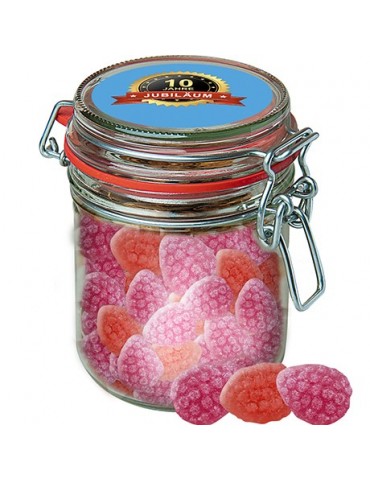 Erdbeer Chili Bonbons, ca. 200g, Bonbonglas Maxi