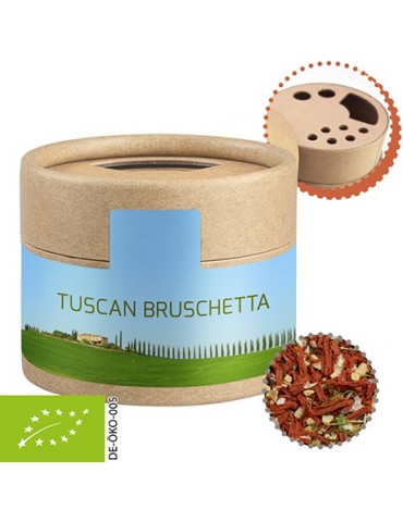 Bio Gewürzmischung Toskanische Bruchetta, ca. 28g, Biologisch abbaubarer Eco Pappstreuer Mini