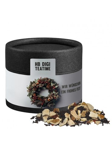 Wintertage Tee, ca. 30g, Biologisch abbaubare Eco Pappdose Mini schwarz