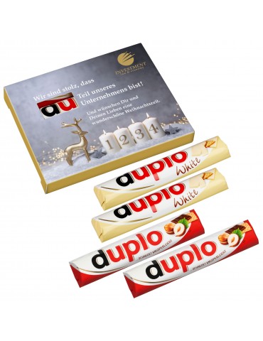 4 er  "Advents"- Duplo-Pack mit 2 x Duplo klassisch + 2 x Duplo weiß