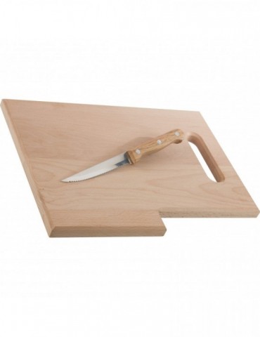 Holzbrett mit Messer Lizzano