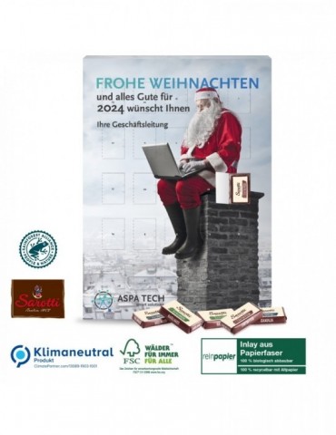 Wand-Adventskalender „Business Exklusiv“ Organic, Klimaneutral, FSC®