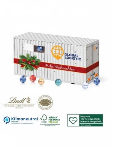 3D Adventskalender Lindt „Container“, Klimaneutral, FSC®