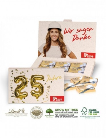 PRÄSENTBOX „BUSINESS” MIT LINDT SCHOKOTÄFELCHEN