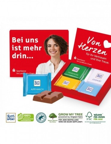 GRUßKARTE MIT RITTER SPORT SCHOKOLADE