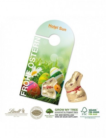 SCHOKOKARTE MIT LINDT GOLDHASE