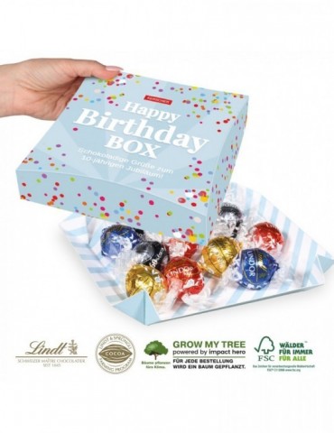 PRÄSENTBOX MIT LINDT LINDOR PRALINÉS