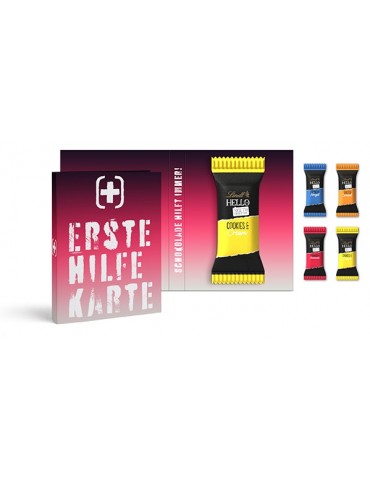Lindt HELLO Mini Stick in Werbeklappkarte