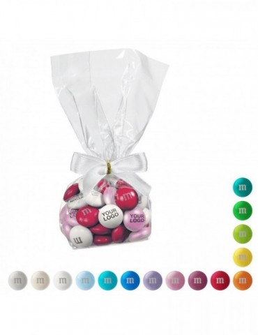 Personalisierte M&M'S® Schokolinsen im Tütchen mit Schleife, 40 g