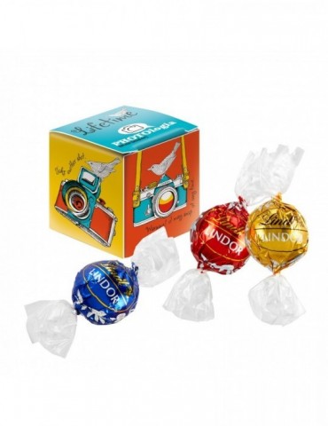 Mini Promo-Würfel mit Lindt Lindor Kugel Mix