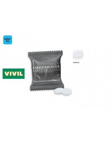 VIVIL Extra Strong zuckerfrei 2 Stück Werbetüte