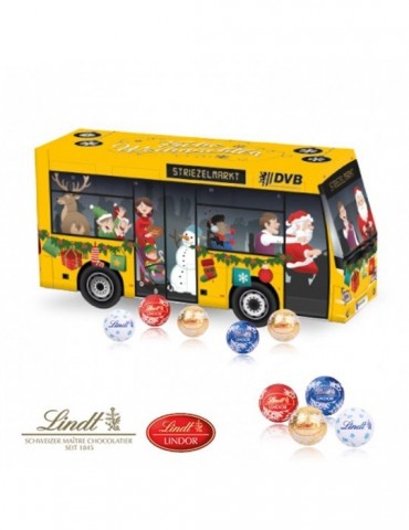 3D Adventskalender "Bus" mit Lindt Schokolade