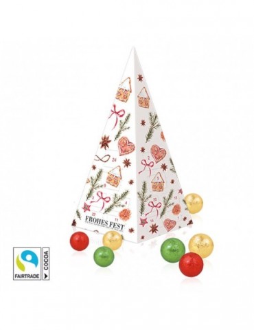 Adventskalender "Weihnachtspyramide" mit Fairtrade® Schokolade