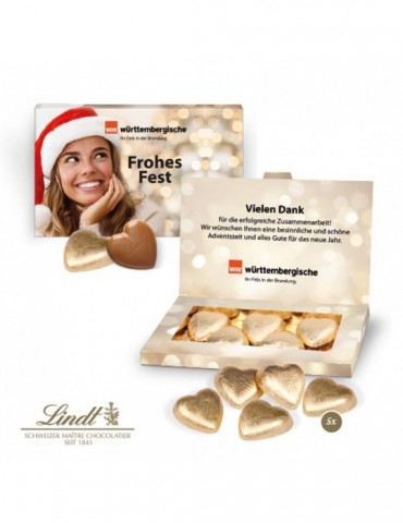 Präsentbox "Business" mit Lindt Schokoherzen