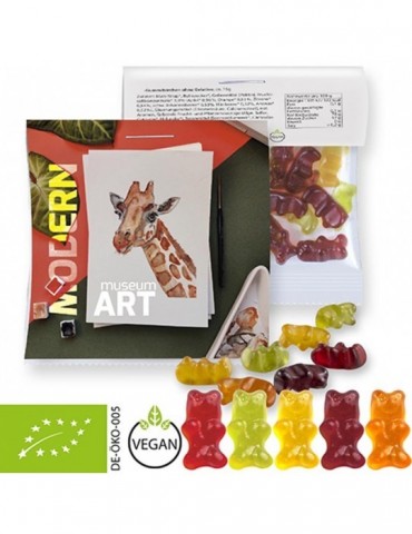 Bio Gummibärchen ohne Gelatine, ca. 30g, Express Maxi-Tüte mit Werbereiter
