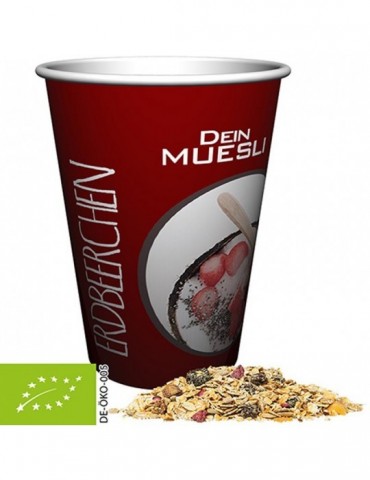 Bio Müsli Erdbeerchen, ca. 50g, Snackbecher Maxi