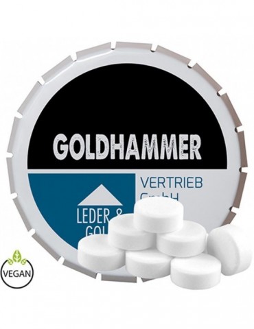 Pfefferminz Drops zuckerfrei, ca. 20g, Klick-Klack Dose weiß