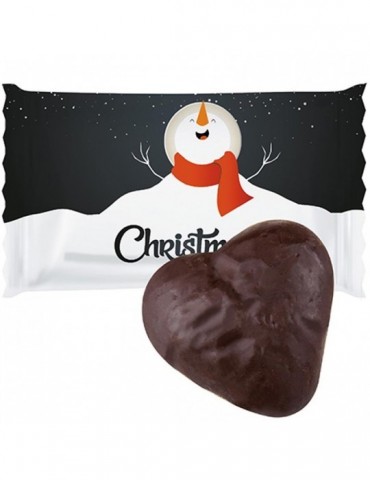 Lebkuchen Schokoherzen gefüllt, ca. 12g, Flowpack