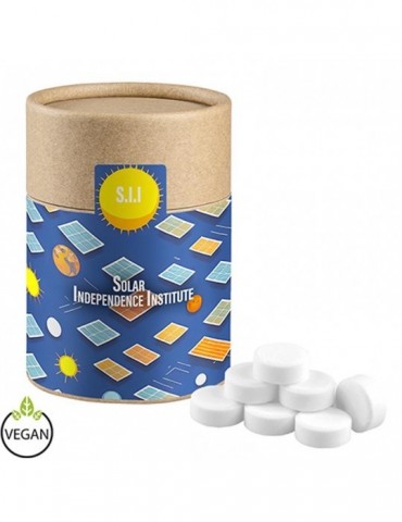 Pfefferminz Drops zuckerfrei, ca. 80g, Kraftpapierdose Midi