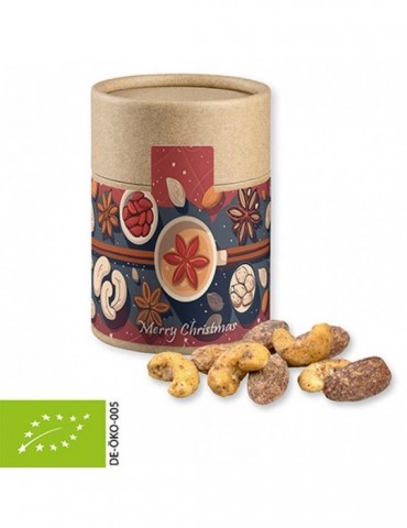 Bio Zimt-Mandel Vanille-Cashew Mix, ca. 80g, Kraftpapierdose Midi
