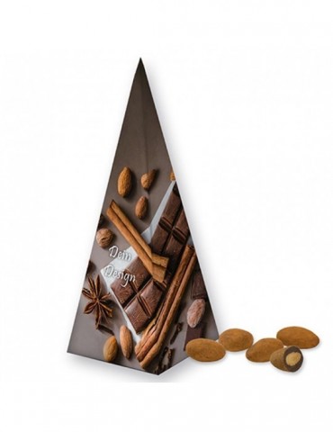 Schokomandeln mit Zimt, ca. 30g, Präsent-Pyramide