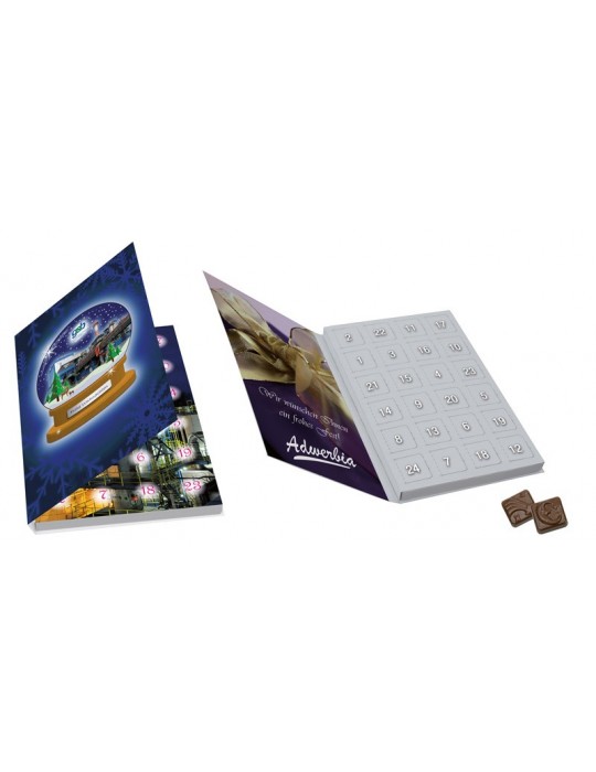 Adventskalender Buch mit Logo