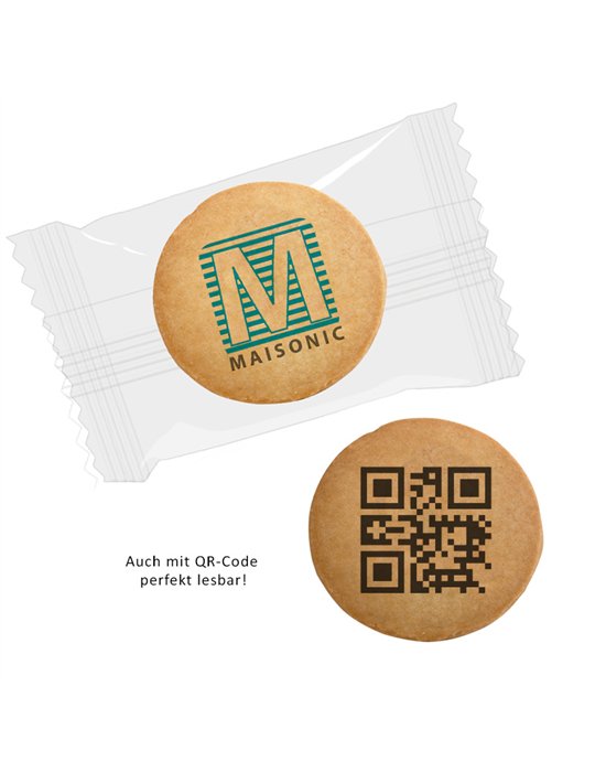 Butterkekse farbig bedruckt mit Firmenlogo – Werbegeschenk