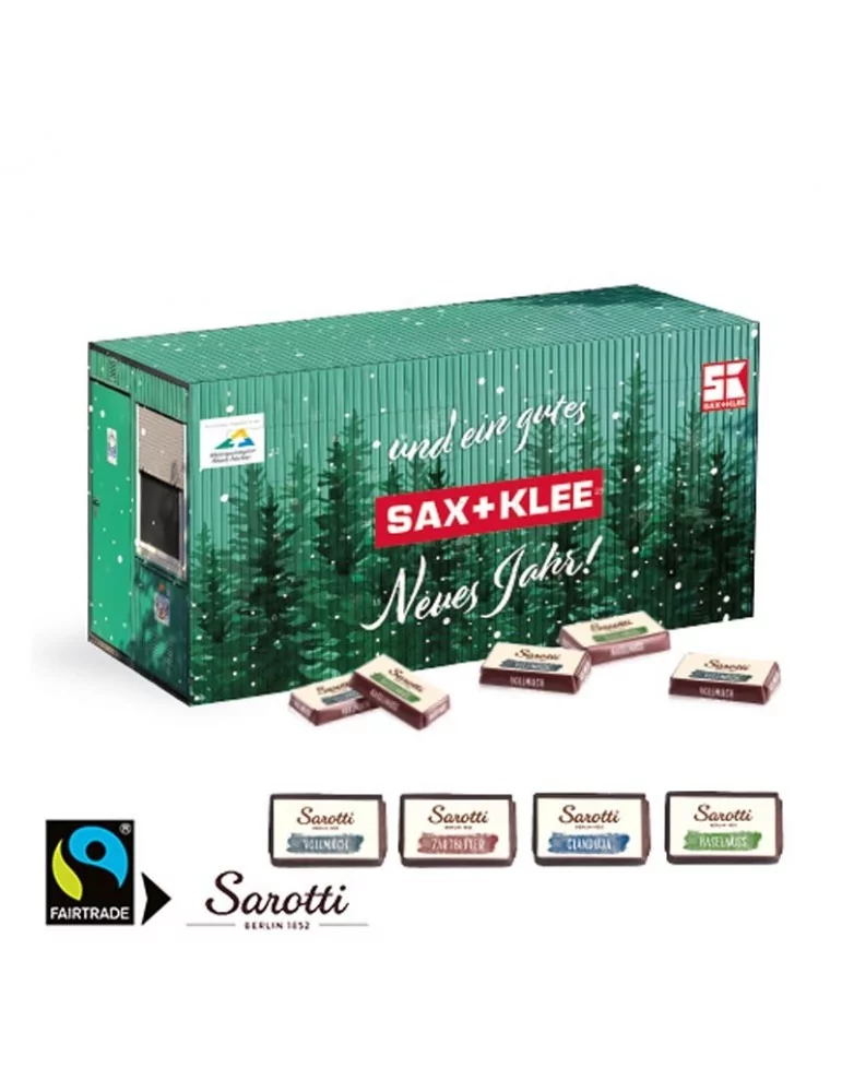 3D Adventskalender-Container- mit Sarotti Fairtrade®