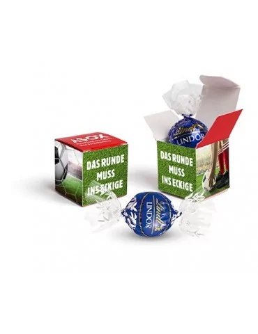 Lindt Lindor Kugel im Werbewürfel